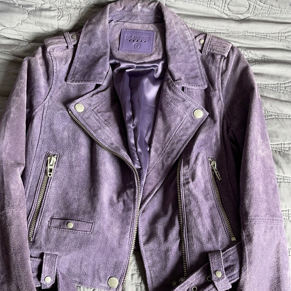 Blank NYC light purple suede jacket